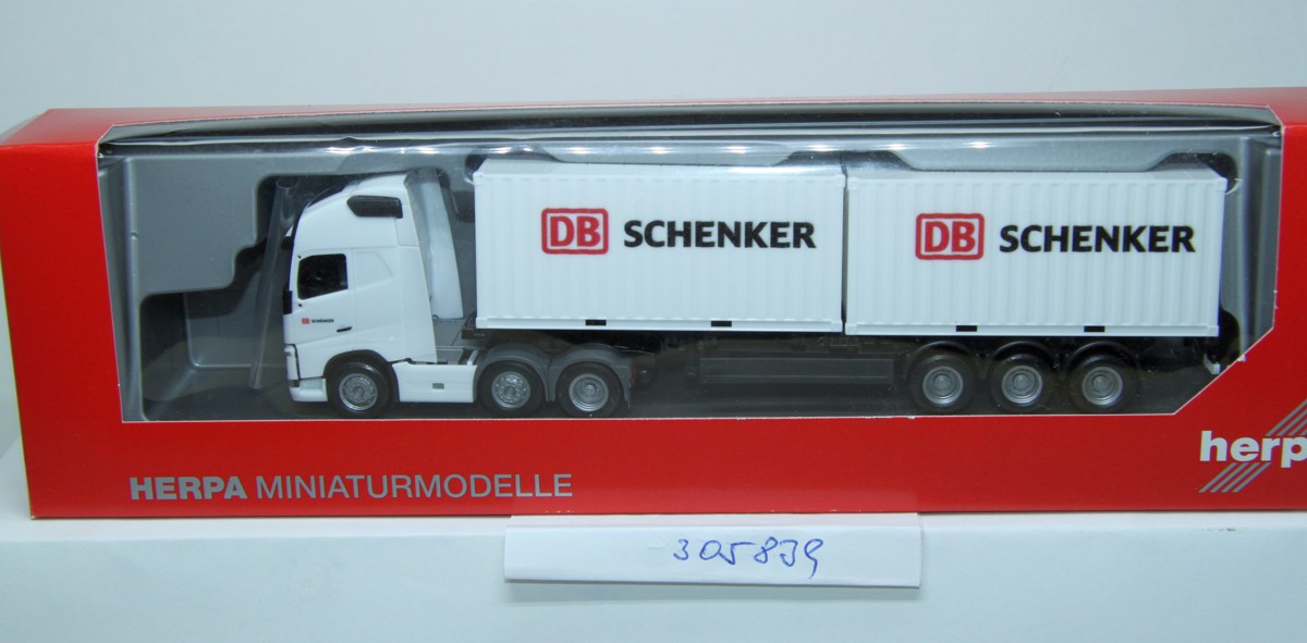 Herpa 305839, Volvo FH 16 GL XL 6x2 container semitrailer truck "DB Schenker"