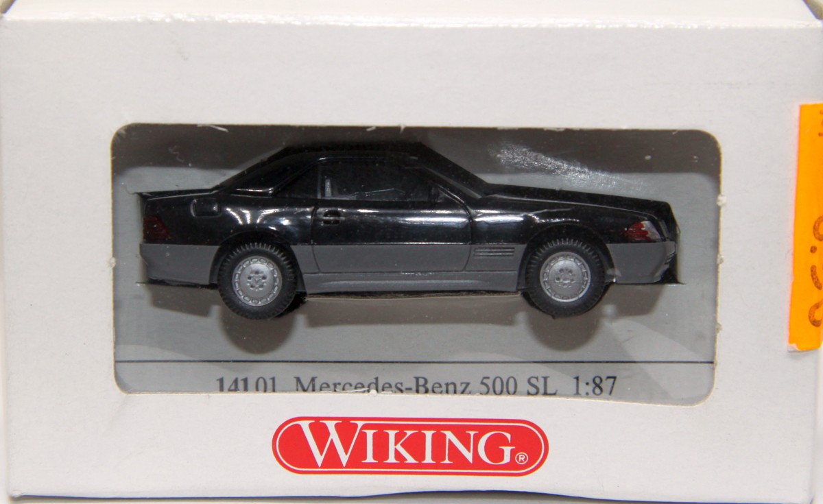  Wiking 14101, Mercedes-Benz 500 SL, schwarz, für Spur H0 in OVP 
