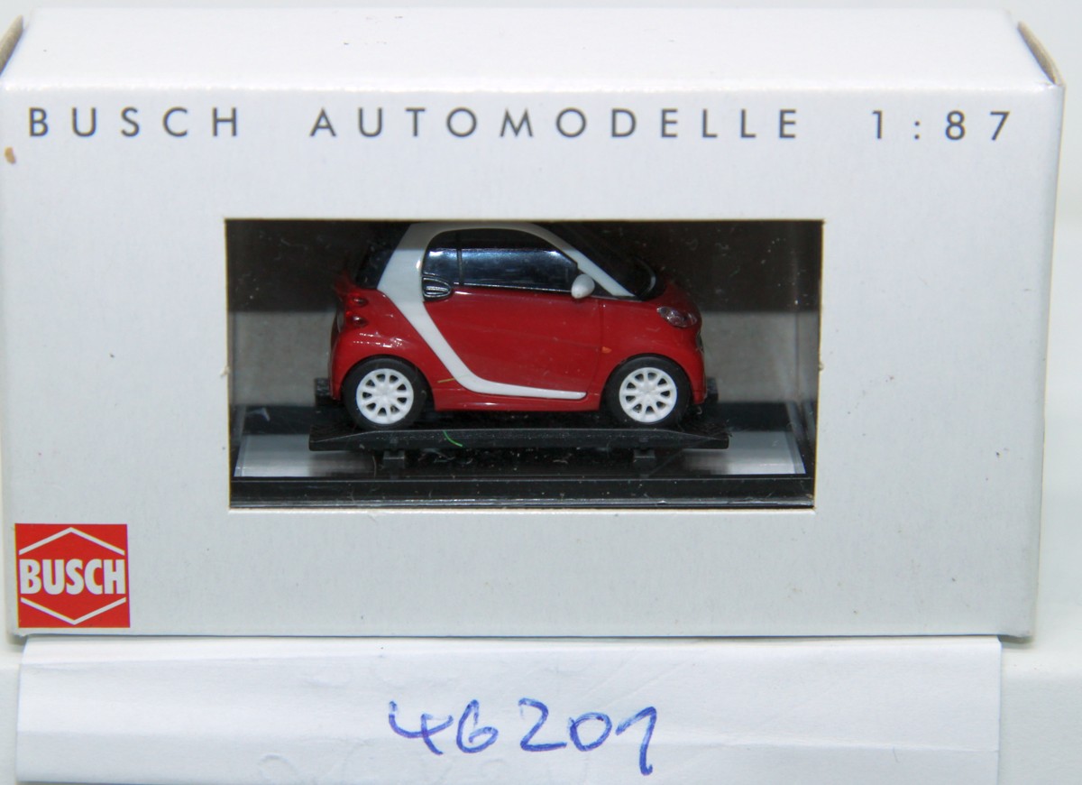 Busch 46201, Smart Fortwo Coupe 2012, rot, CMD-Collection