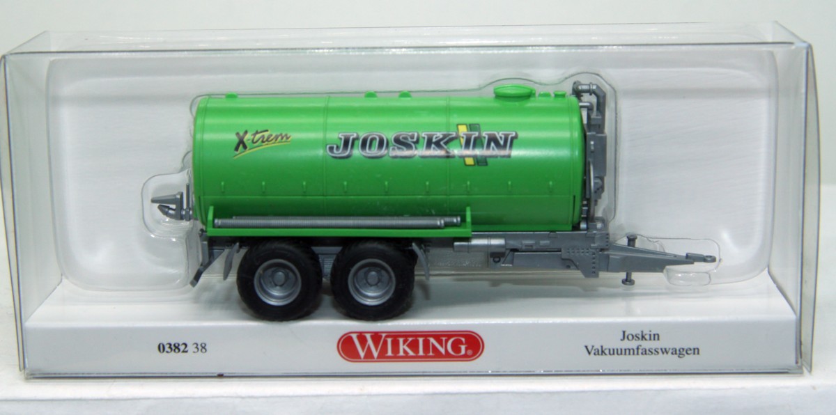 Wiking 038238, Joskin Vakuumfasswagen, grün, für Spur H0, mit Originalverpackung
