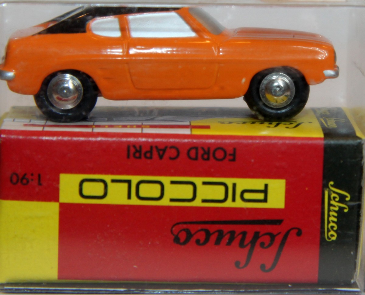 Schuco 05241 Piccolo Ford Capri orange-schwarz im Originalkarton(2)