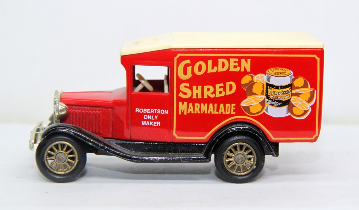 LLEDO DAYS GONE, 13055, 1934 MODEL A FORD VAN, mit Aufschrift "GOLDEN SHRED MARMALADE", Metall, made in England. ohne Originalverpackung