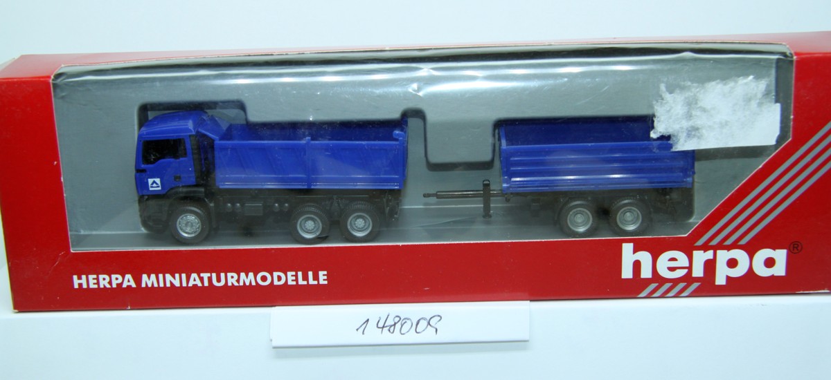 Herpa 148009, MAN TG-A M 3/2-Achs Kipper Hz, " HOCHTIEF ", blau