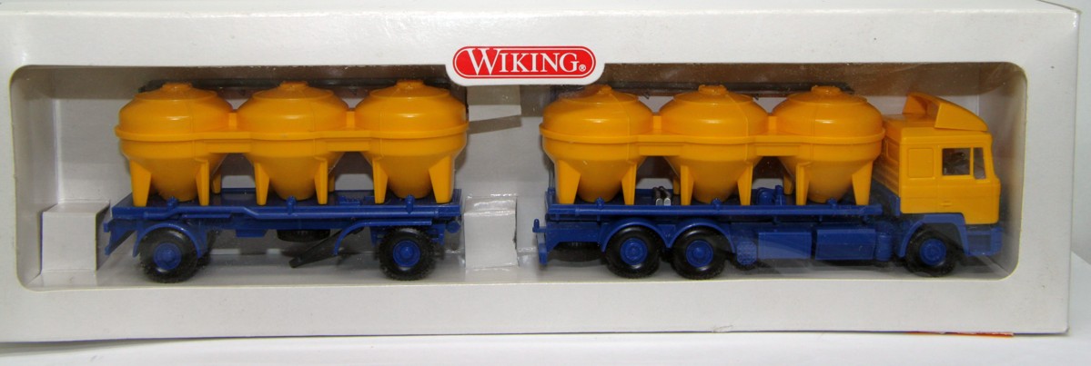 Wiking 57501, Silo-Fernlastzug MAN F 90, für Spur H0 in OVP 