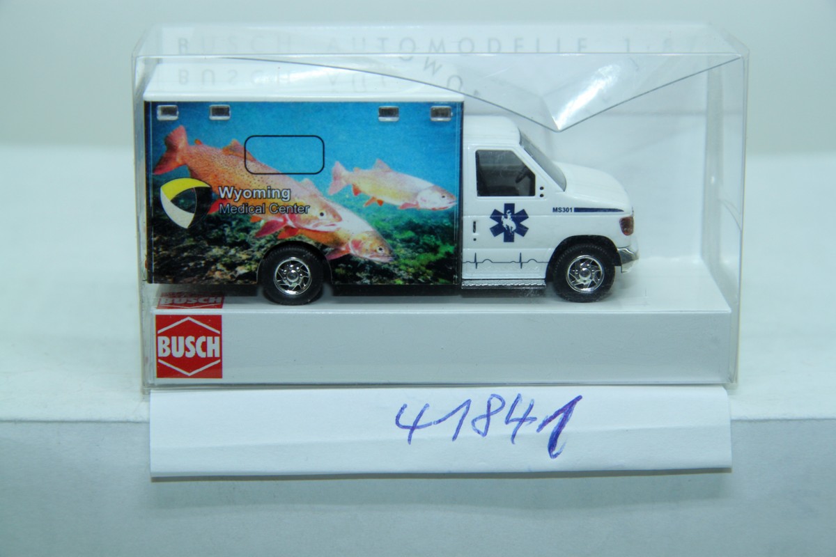 Busch 41841, Ford E-350, Wyoming ambulance no. 1, "Cutthroat trout"