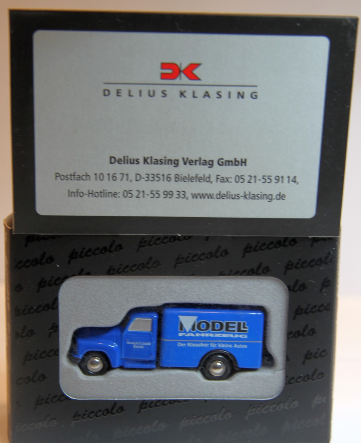 Schuco Piccolo Limited Edition "Delius Klasing",  Hanomag, blau, im Originalkarton