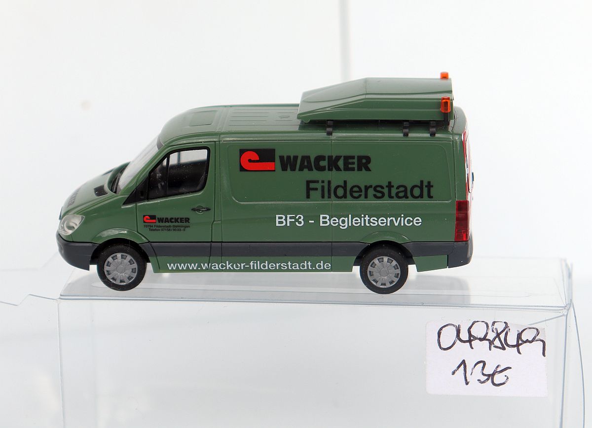 Herpa 049849, MB Sprinterm '06 BF3, " Wacker Filderstadt", for H0 gauge