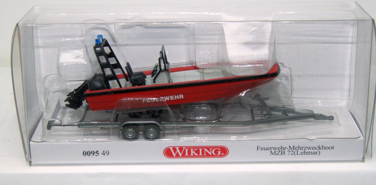 Wiking 009549, Feuerwehr - Mehrzweckboot MZB 72 (Lehmar)