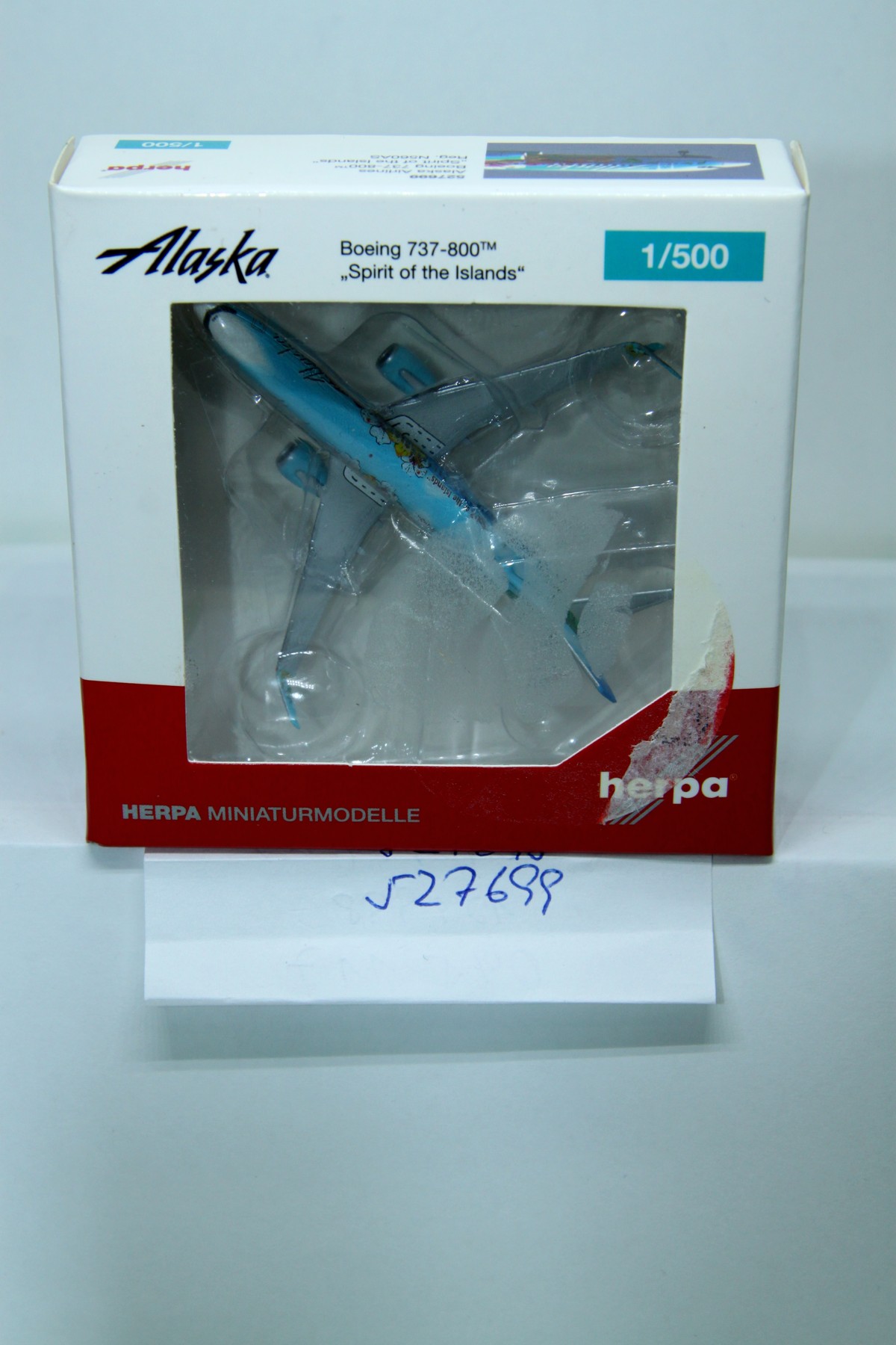 Herpa 527699, Boeing 737-800, "Alaska Airlines" - "Spirit fo the Islands"  