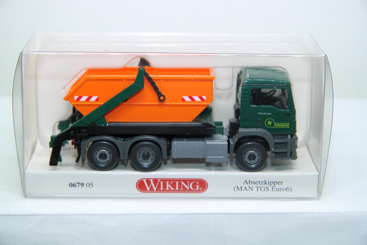 Wiking 067905, Truck skip loader MAn, TGS, Euro6,, for H0 gauge