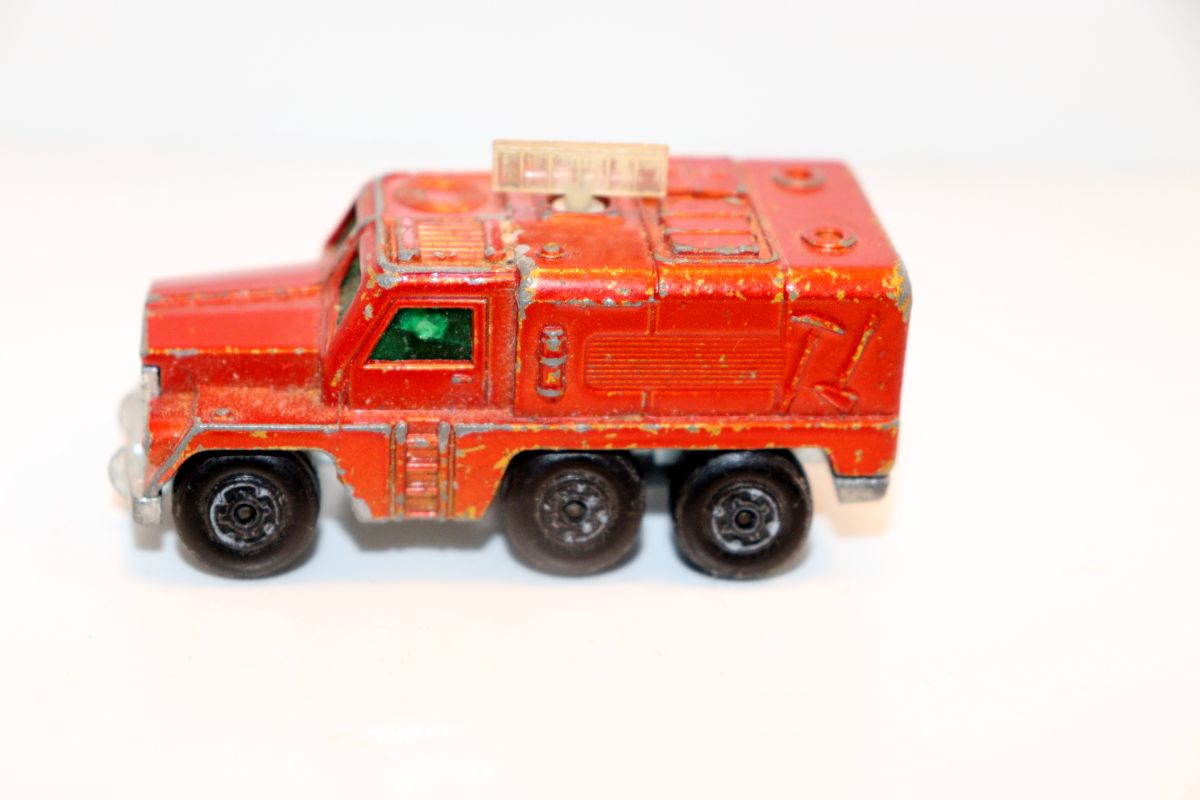 Matchbox SW21763, Matchbox Rolamatics No. 18, Badger, metallic/red, Lesney Products 1973, used, 