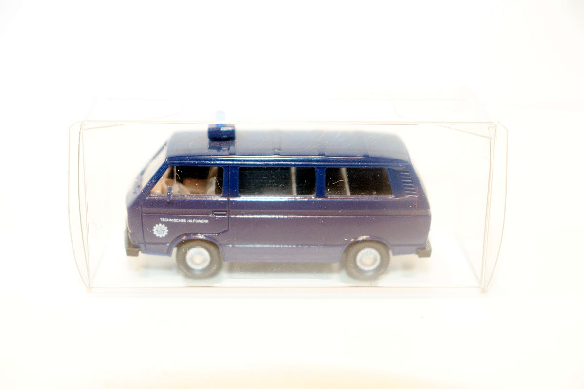 Wiking SW20342, VW Bus “Technisches Hilfswerk”, blue, for H0 scale, 