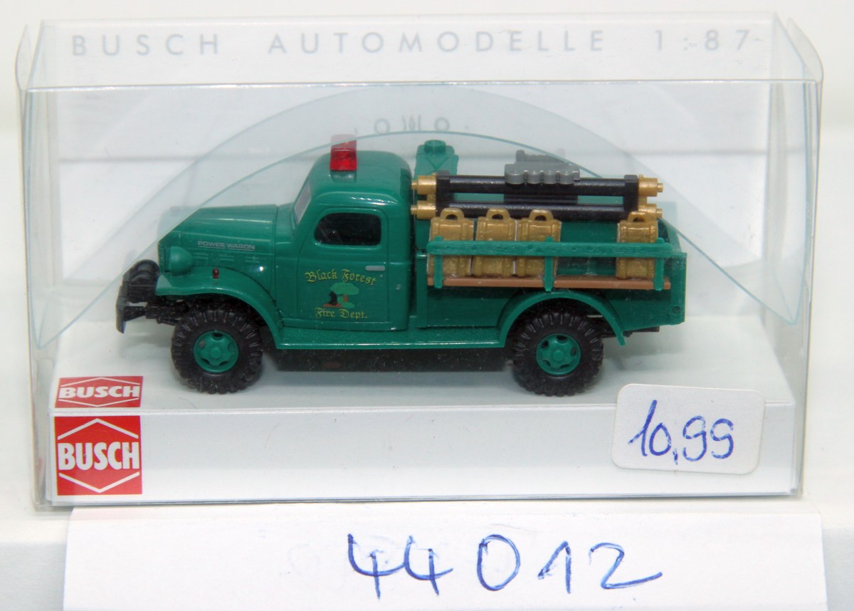Busch 44012, Dodge Power Wagon "Black Forest Fire Department", for H0 gauge, with original box