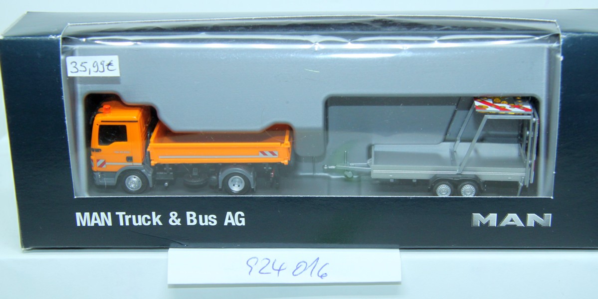 MAN 924016, Baulaster mit Anhänger