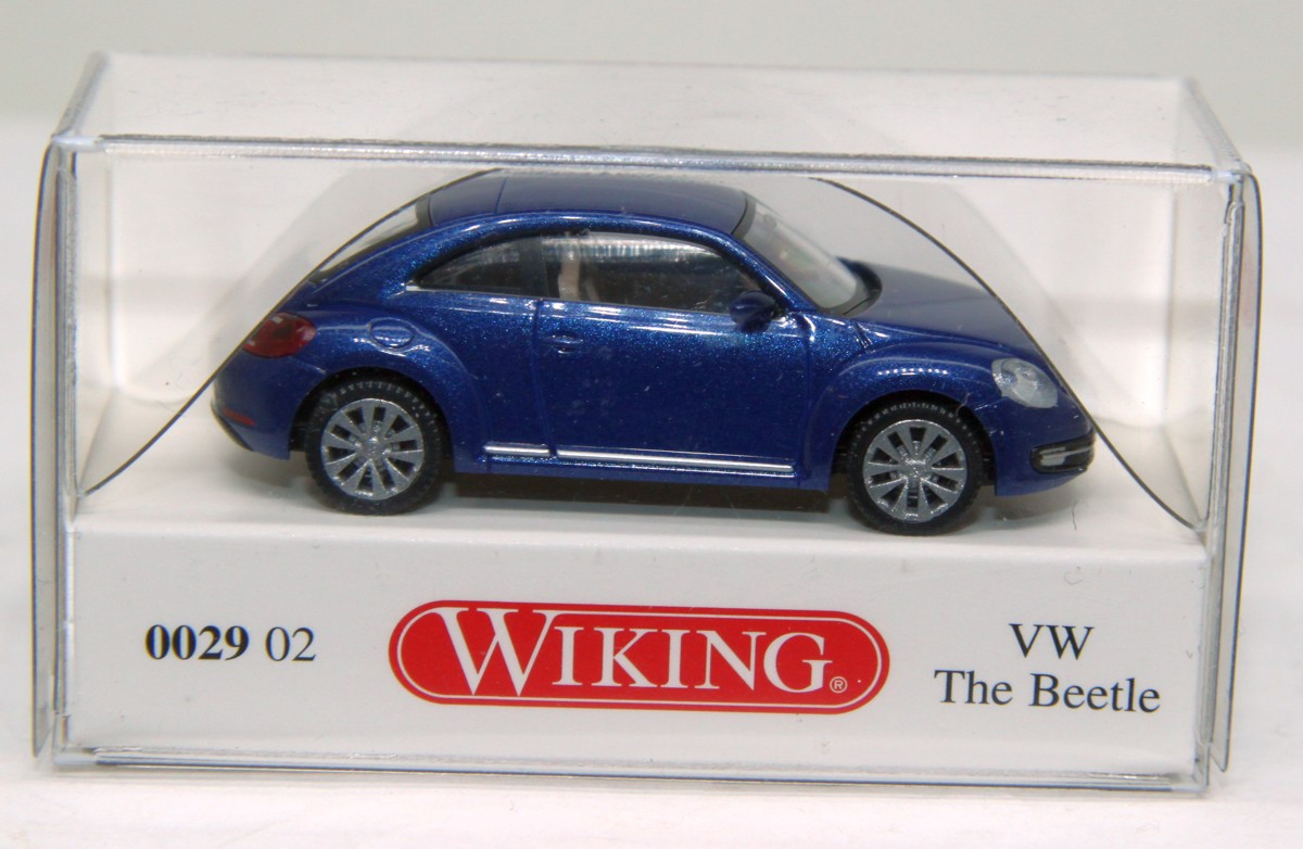 Wiking 002902 - VW The Beetle - reef blue metallic, für Spur H0, mit Originalverpackung