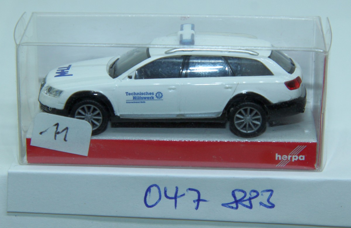 Herpa 047883, Audi A6® Allroad "Technisches Hilfswerk Roth"