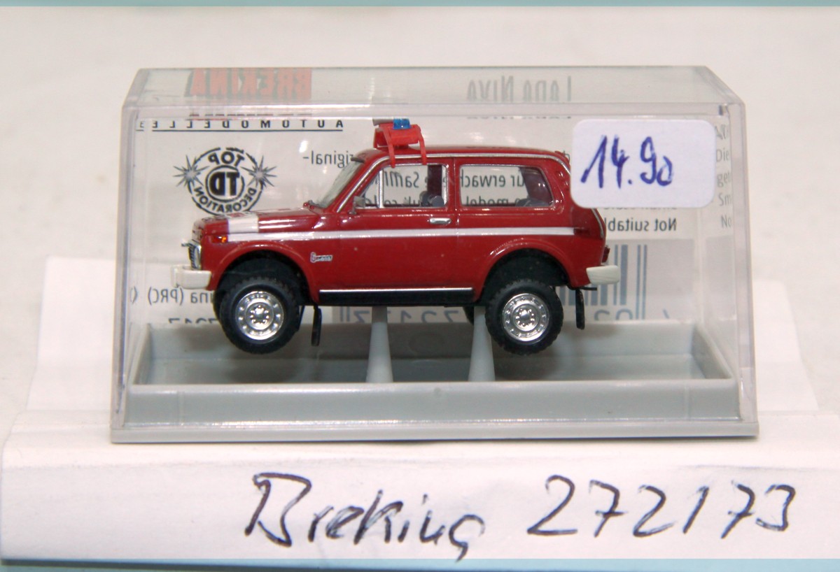 Brekina 27217, Lada Niva "Fire brigade", era IV - V, for gauge H0, with original box