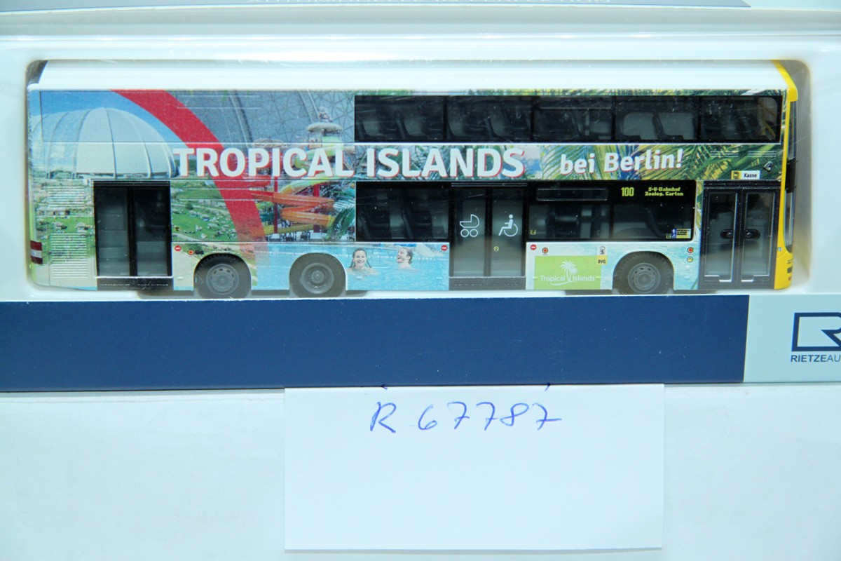 Rietze 67787, MAN Lion´s City DL 07, "Tropical Islands", für Spur H0, mit Originalverpackung
