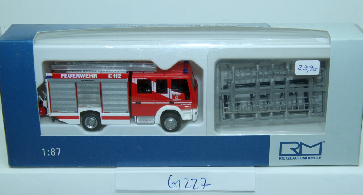 Rietze 61227, IVECO HLF 20/16 FW Pottenstein, for gauge H0, with original box