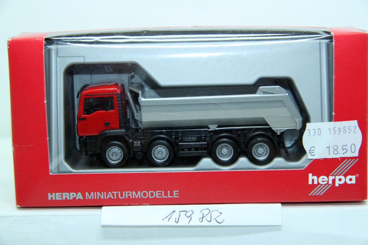 Herpa 159852, MAN TGS M, tipping trailer 8x4, for H0 gauge,