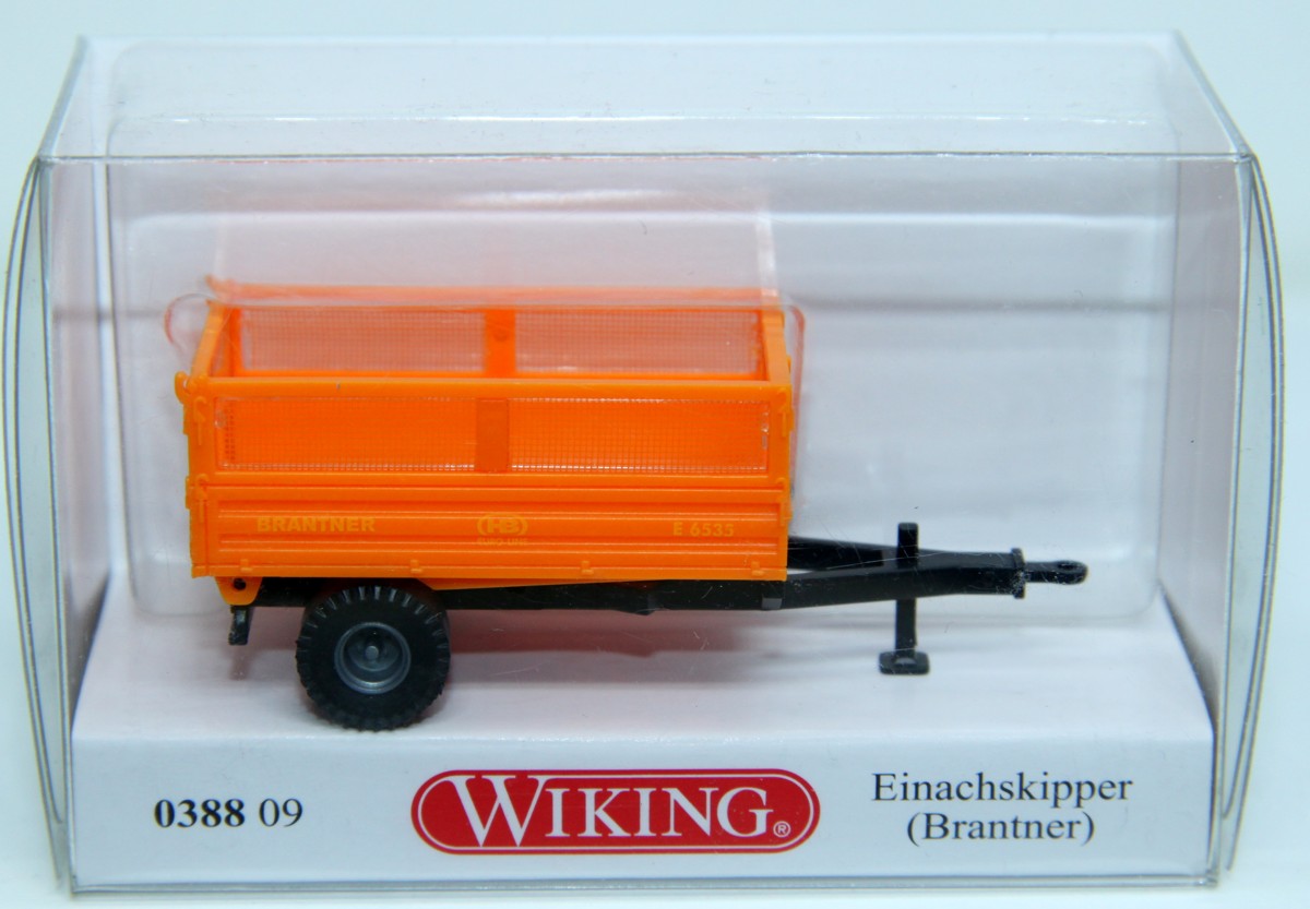 Wiking 038809, Single-axle tipper (Brantner) agricultural accessory model , for H0 gauge, with original packaging