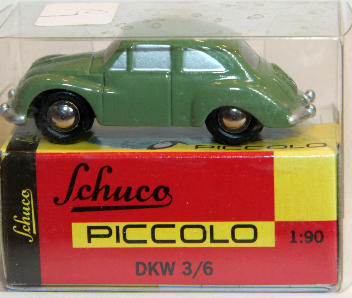 Schuco  01351 Piccolo DKW 3/6, grün, im Originalkarton(2)