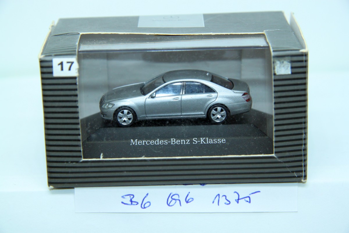 Herpa B66961375, Mercedes-Benz S-Klasse (W221) 2005, iridiumsilber-met, Werbemodell