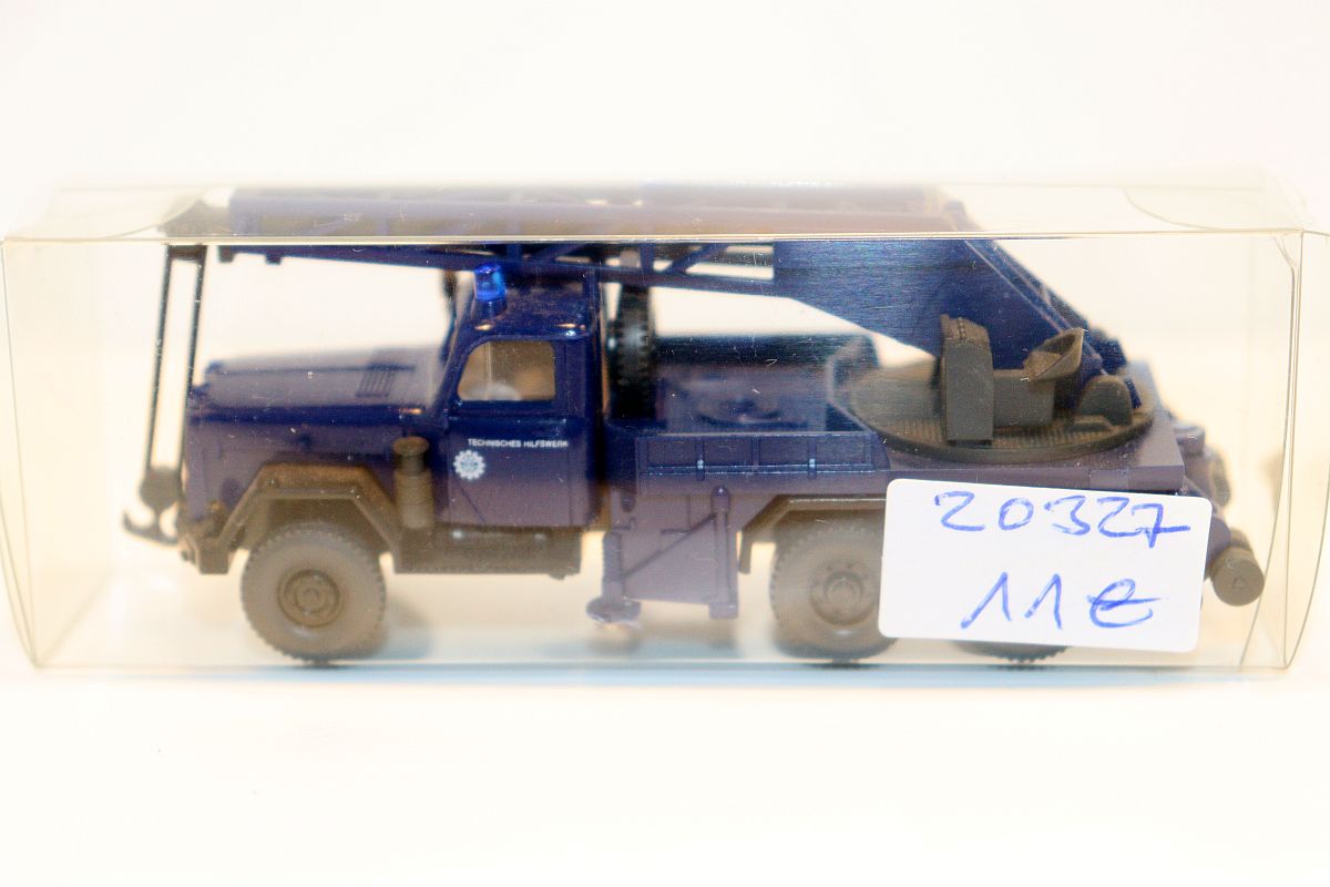 Wiking SW20327, Magirus Deutz , technical relief organization with crane, blue, for H0 scale