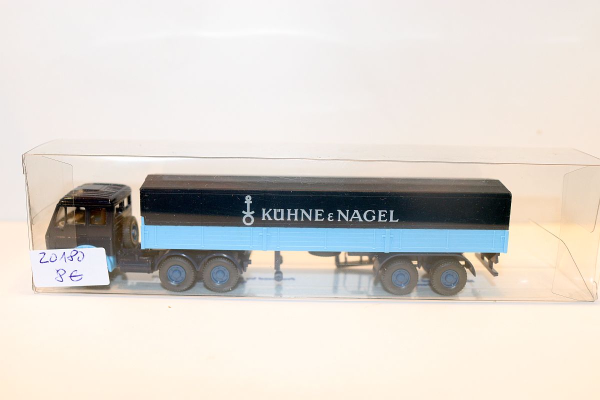 Wiking SW20180, truck MB “Kühne&Nagel”, light blue/dark blue, for track H0,