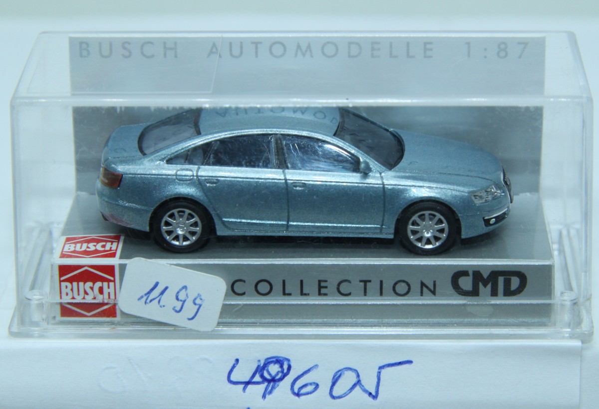 Busch 49605, Audi A6, Limousine, blau/metallic