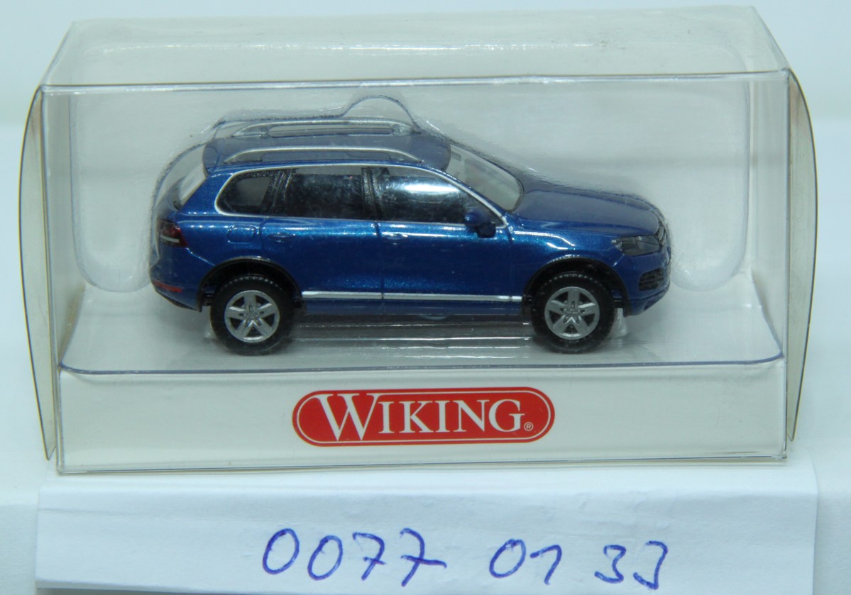 Wiking 00770133, VW Touareg II, model 2010-, biscay blue perleffect, for gauge H0, with original box