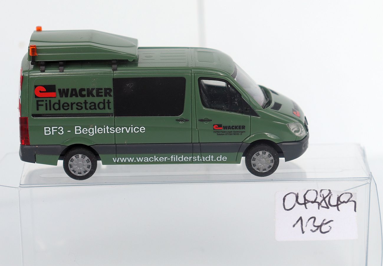 Herpa 049849, MB Sprinterm '06 BF3, " Wacker Filderstadt", for H0 gauge