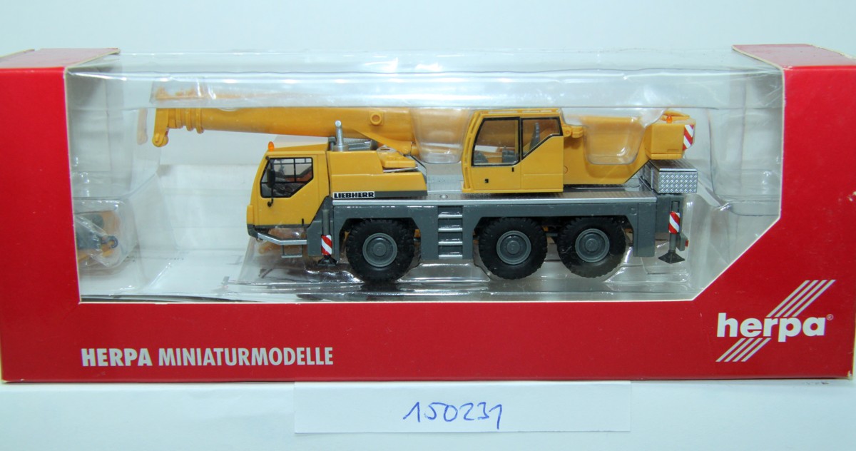 Herpa 150231, Liebherr Mobilkran LTM 1045, gelb/grau
