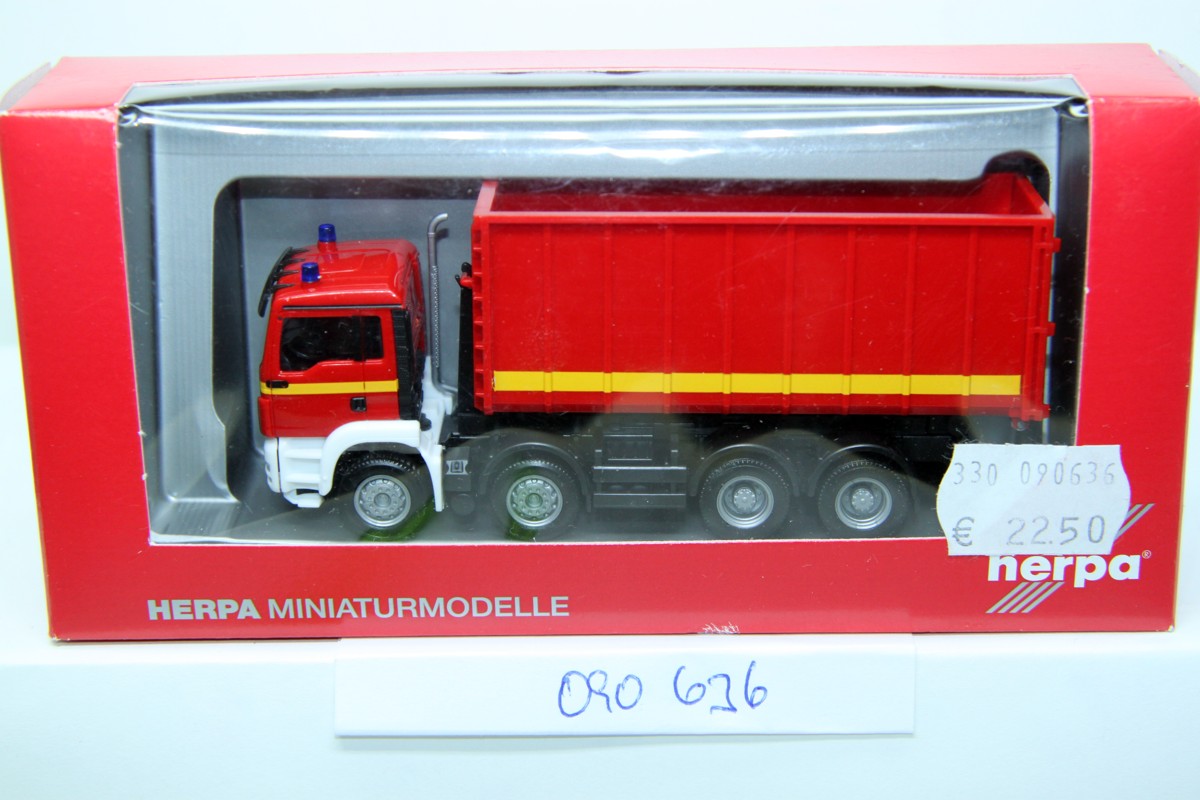 Herpa 013024 MiniKit MAN TGS M Camion à Benne Basculante Euro 6 - 4 Essieux Blanc