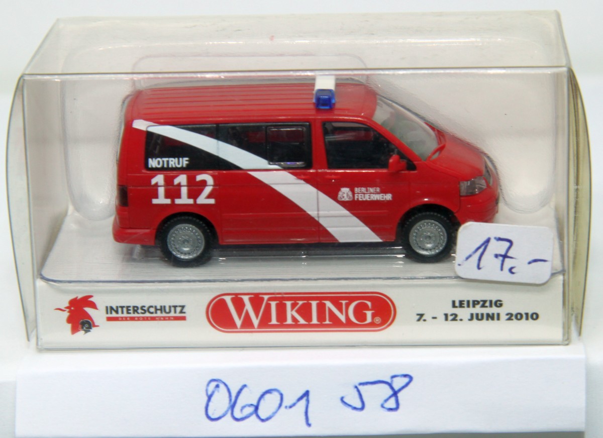 Wiking 060158, VW T5 fire brigade Berlin, Interschutz 2010, special model for the Interschutz 2010