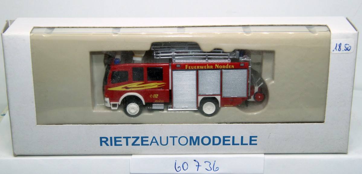 Rietze 60736, Blue light model Mercedes-Benz HTLF 16/29 equipment truck , 