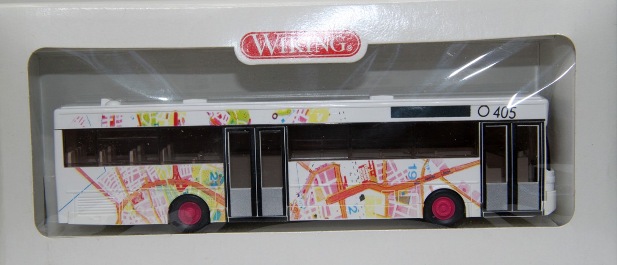 Wiking 702 01,  Mercedes Benz, Linienbus O 405, "Stadtplan München" für Spur H0, in OVP