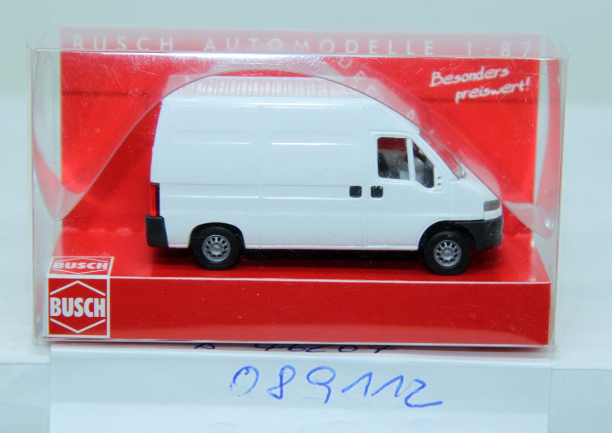 Busch 89112 Fiat Ducator, weiß, für Spur H0, mit Originalverpackung