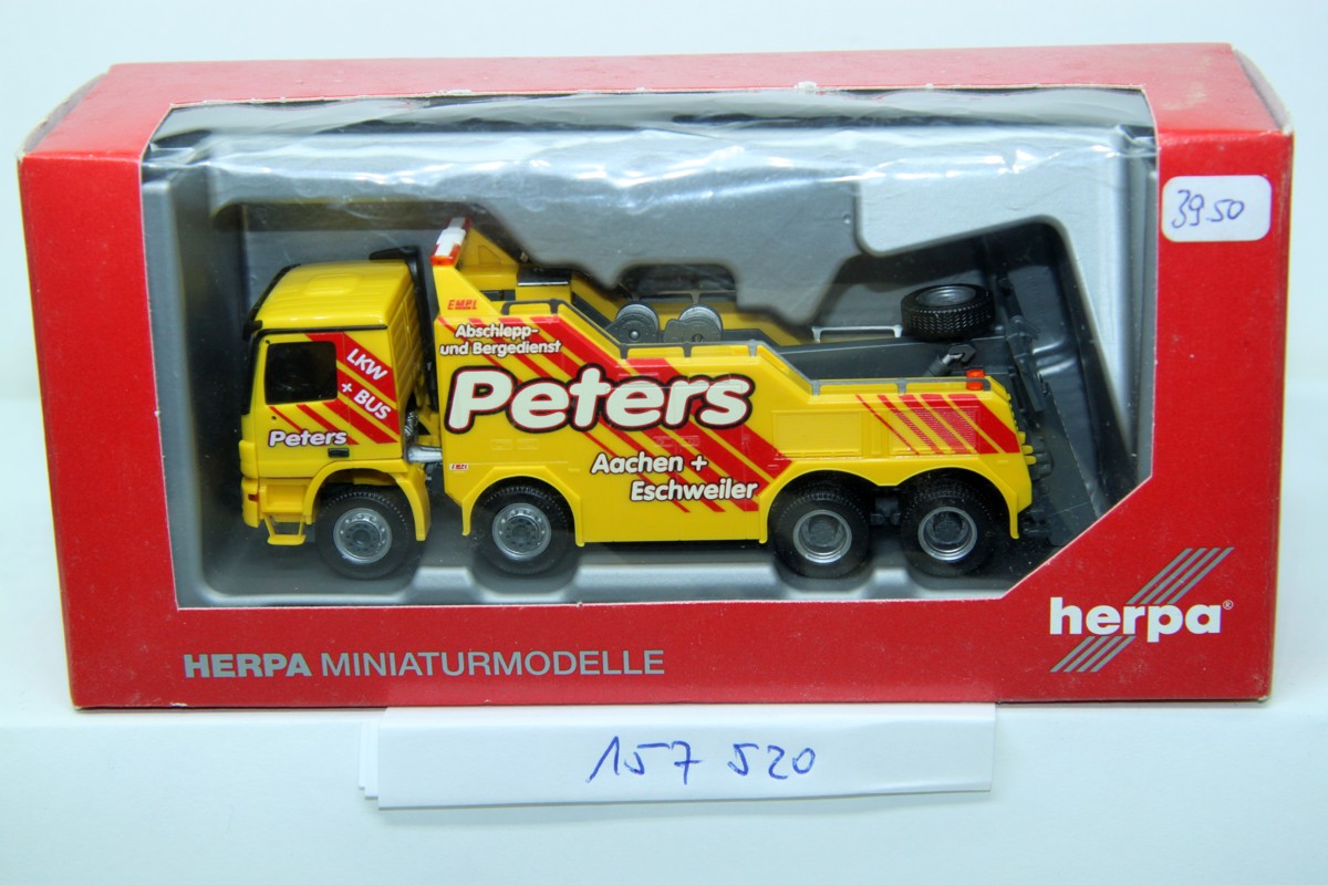 Herpa 157520, Mercedes Benz Actros M 02 Empl Wrecker "Peters Aachen"