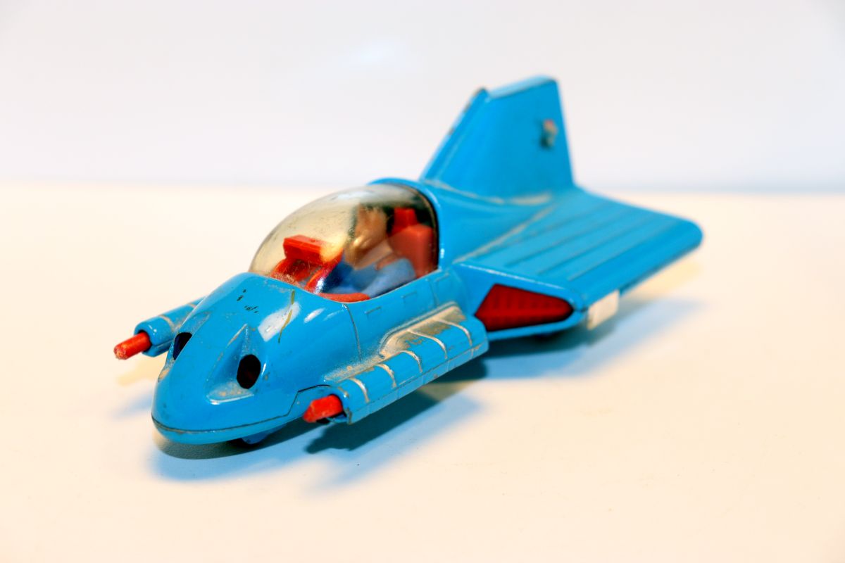 Corgi Supermobile 21323, Raumgleiter Flugzeug, DC Comics, INC. 1979, blau 