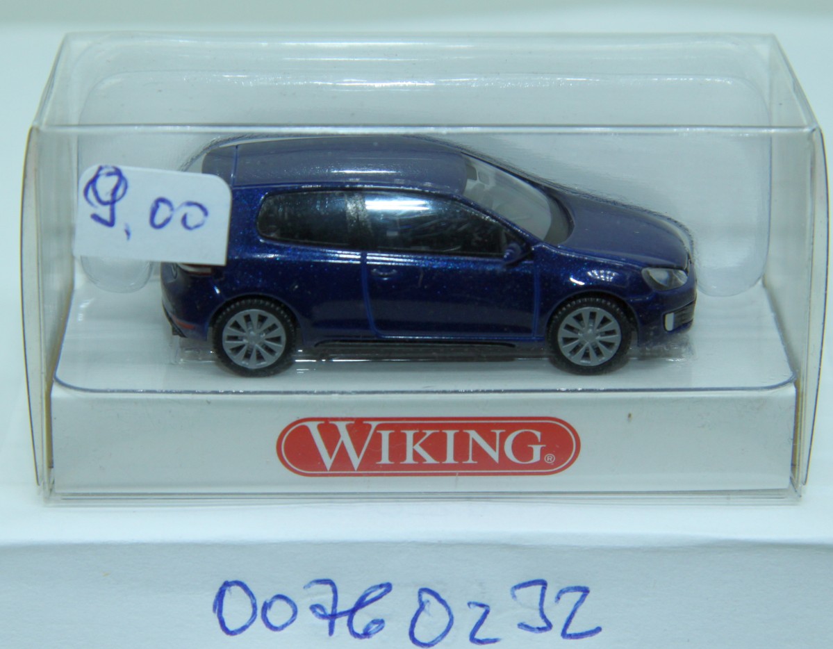 Wiking 00760232, VW Golf VI GTD 3 doors (type 1K), model 2009-, shadowblue metallic,