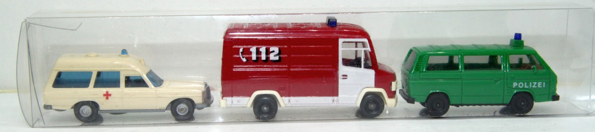 Wiking Feuerwehr/Polizei/Krankenwagen Set SW 13681