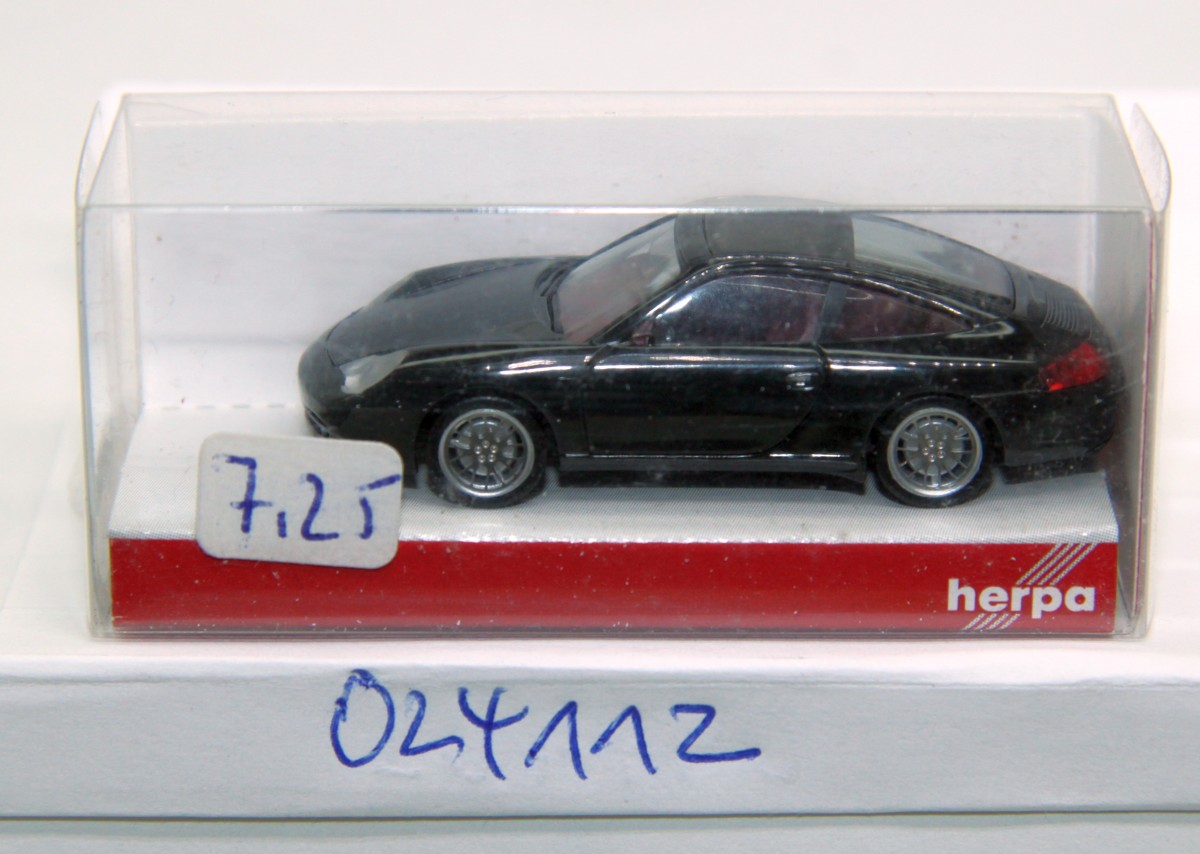 Herpa 024112, Porsche 911 Targa, black , for H0 gauge, with original box