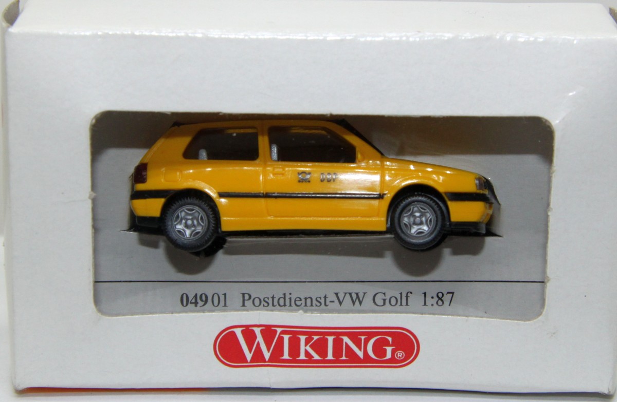 Wiking 04901, VW Golf III der Deutschen Bundespost, gelb, für Spur H0 in OVP 
