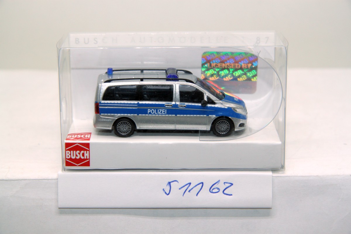 Busch 51162, Mercedes-Benz V-Class, "Police", for H0 gauge, 