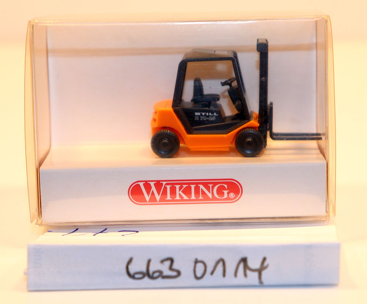 Wiking 6630114, Forklift Still R 70, orange, for H0 gauge, with original packaging