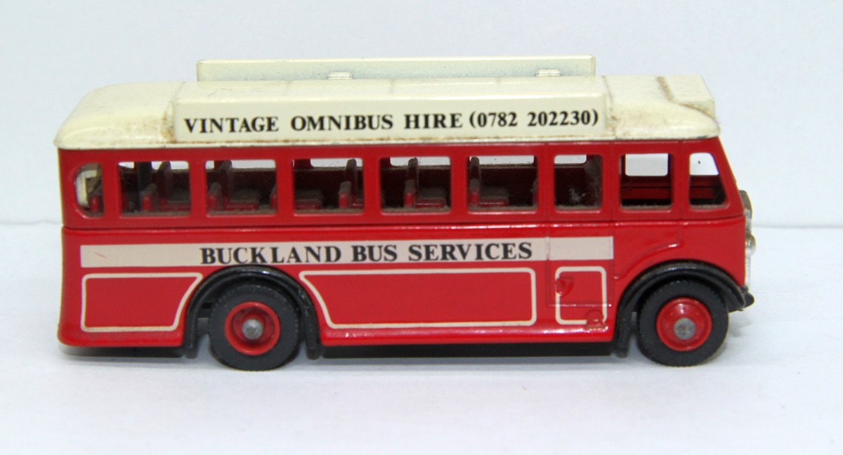 Lledo LP17061, AEC Regal S/D Coach, Buckland Bus Services, Vintage Omnibus Hire, Metallauto, made in England, ohne OVP