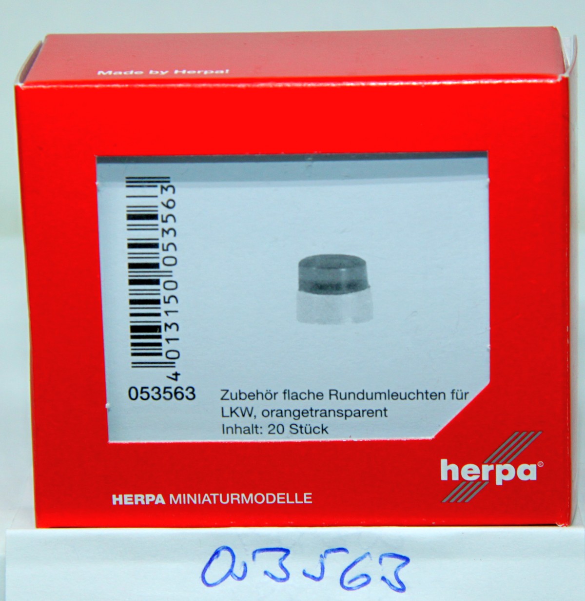Herpa  053563, Zubehör flache Rundumleuchten für LKW, orangetransparent