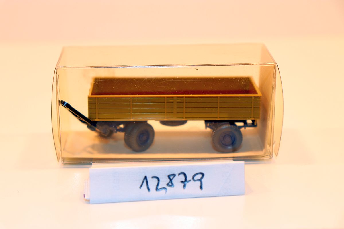 Wiking 12879, Agricultural trailer, brown/steel blue, for H0 gauge,