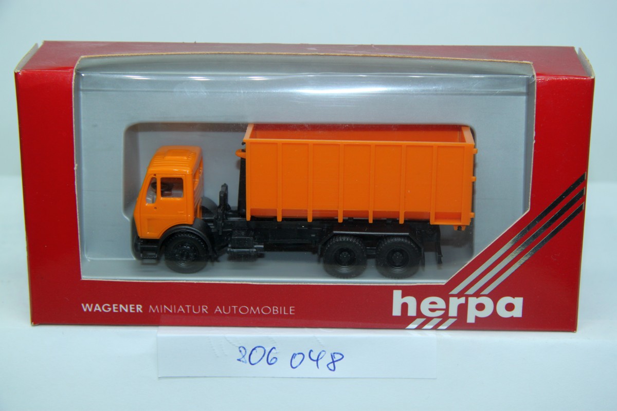 Herpa 806048, Mercedez Benz, ABROLLKIPPER, orange,